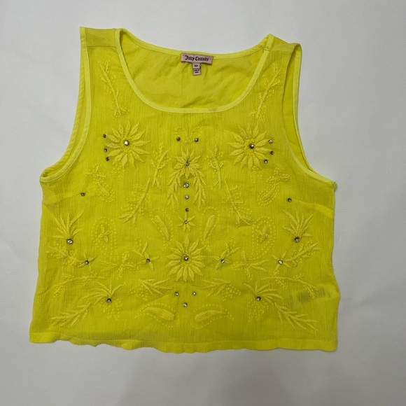 Juicy Couture - lace embroidered bling crop - size XS - Picture 1 of 8